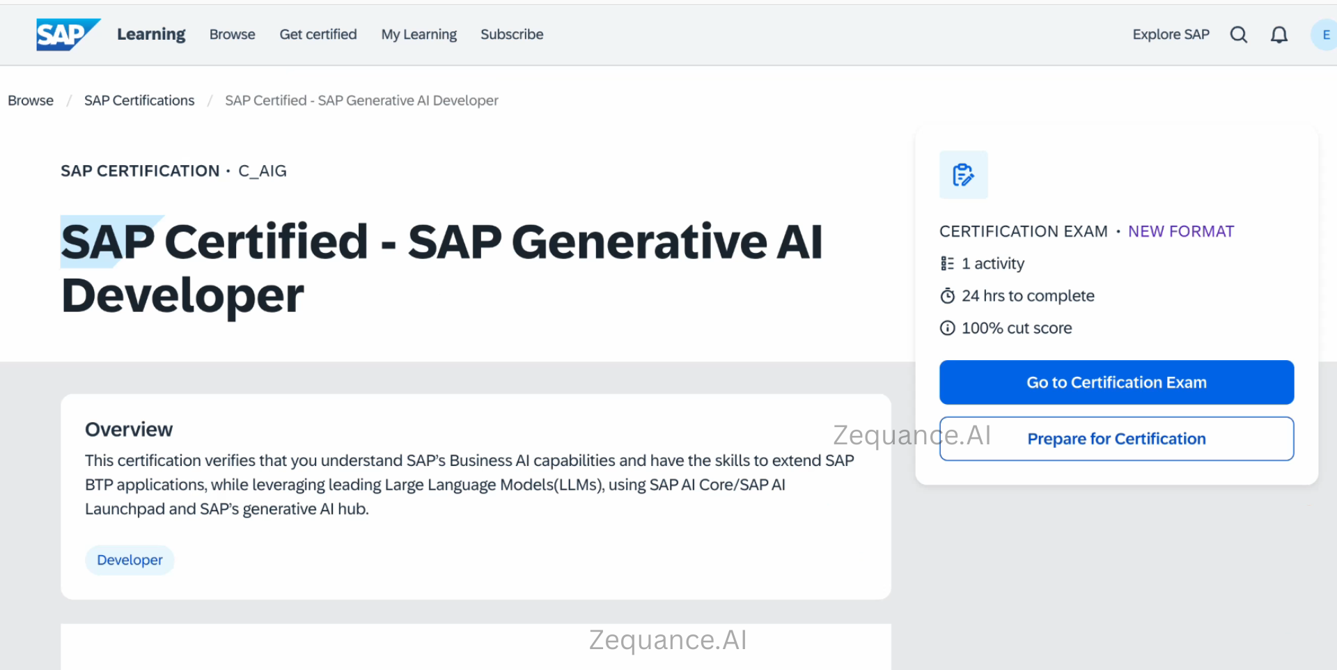 SAP Generative AI Certification